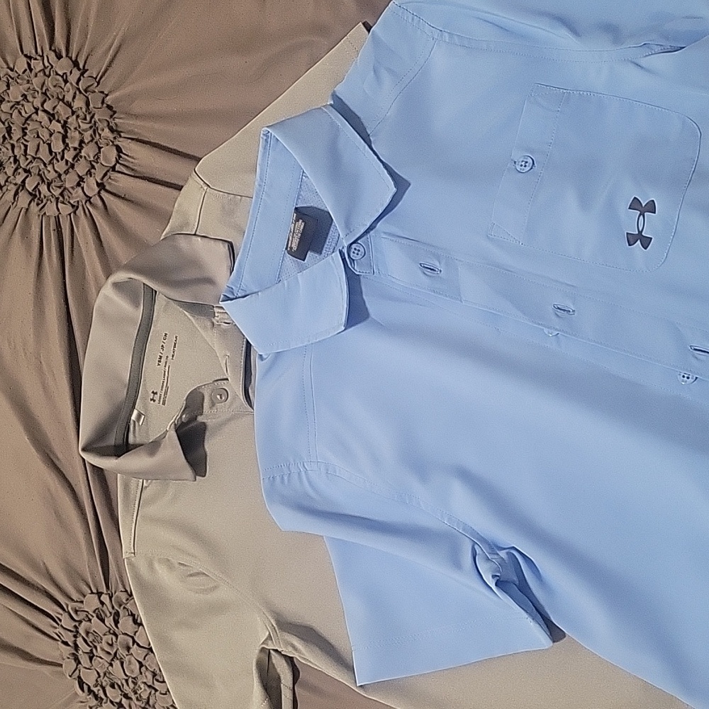 2 under armor collared shirts